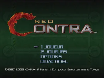 Neo Contra screen shot title